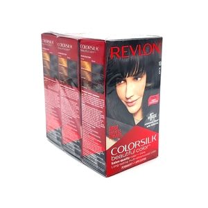 Revlon Colorsilk Black 10 Ammonia free Hair Dye 3 Pack
